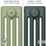 CI-RC-GREEN-018 - Richmond Green 4 Column Victorian Cast Iron Radiator H660mm x W528mm CI-RC-GREEN-018 - Richmond Green 4 Column Victorian Cast Iron Radiator H660mm x W528mm